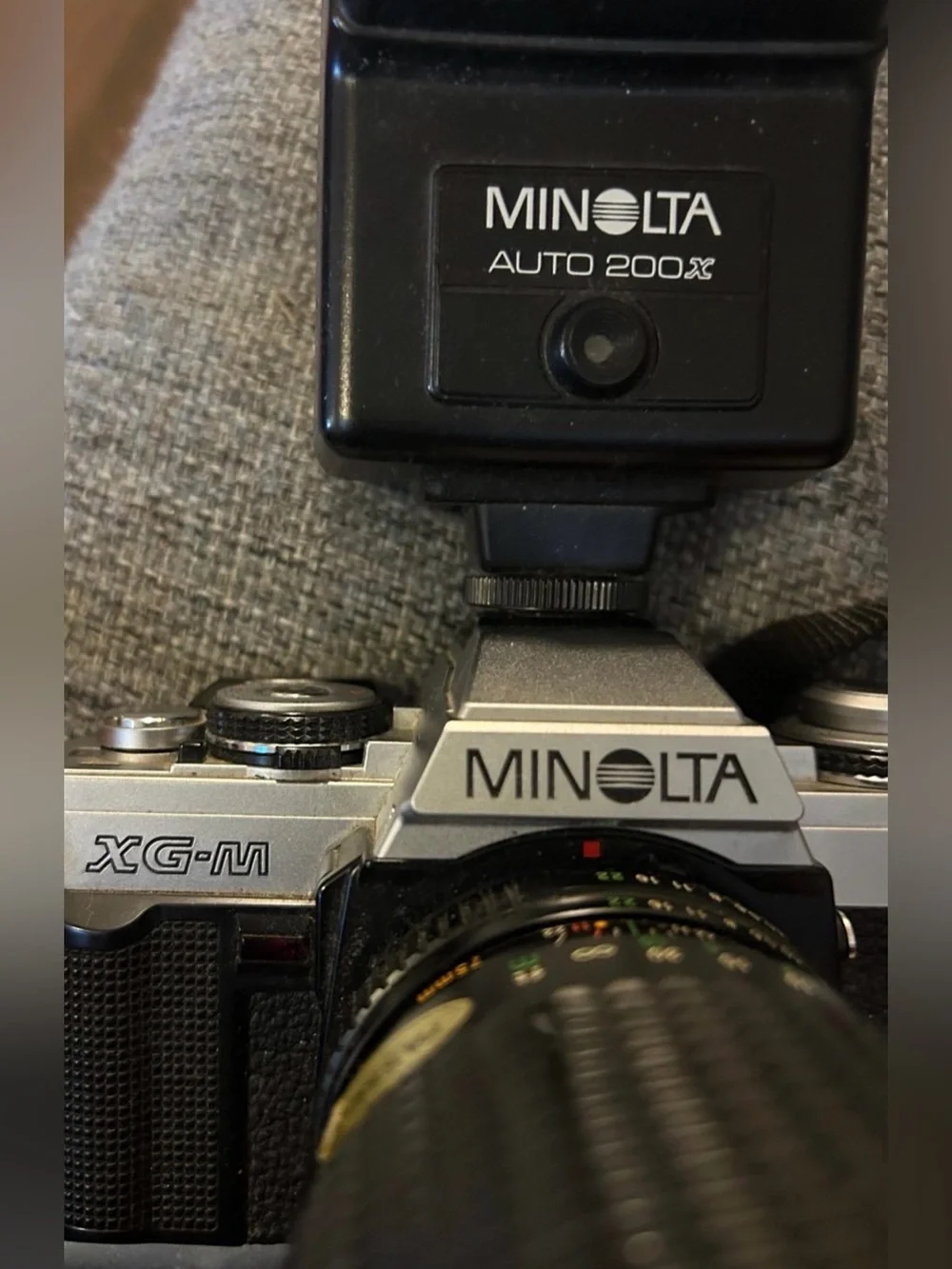 Minolta XG-M Classic 35mm Film Camera in Silver and Black